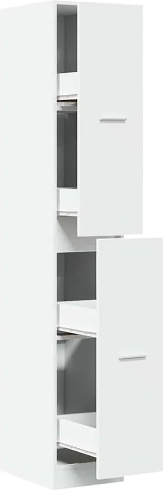 vidaXL Dulap de farmacie, alb, 30x41x174,5 cm, lemn stratificat