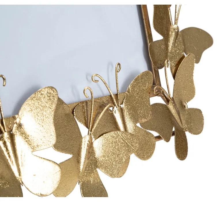 Ramă foto aurie din metal 35x38 cm Butterfly – Mauro Ferretti