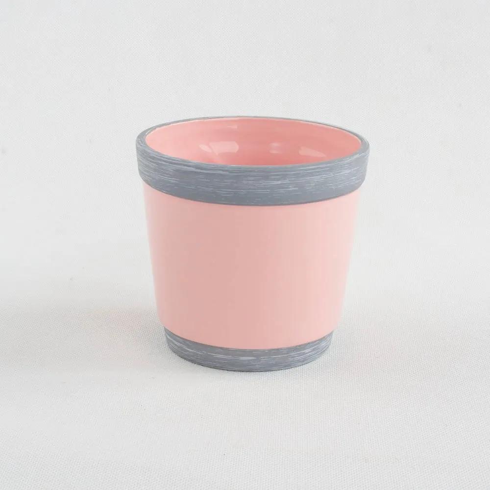 Ghiveci din ceramică Dakls, ø 13,5 cm, roz