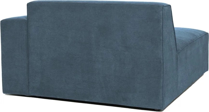 Modul pentru canapea albastru cu tapițerie din catifea reiată (cu colț pe partea dreaptă) Sting – Scandic