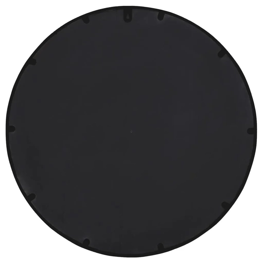 Oglinda de gradina rotunda, negru, 40x4 cm, fier, uz exterior 1, Negru, 40 x 4 cm
