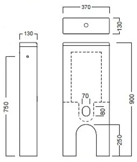 Rezervor vas WC Hatria, MONOLITH, alimentare din spate, pentru vase WC rectificate