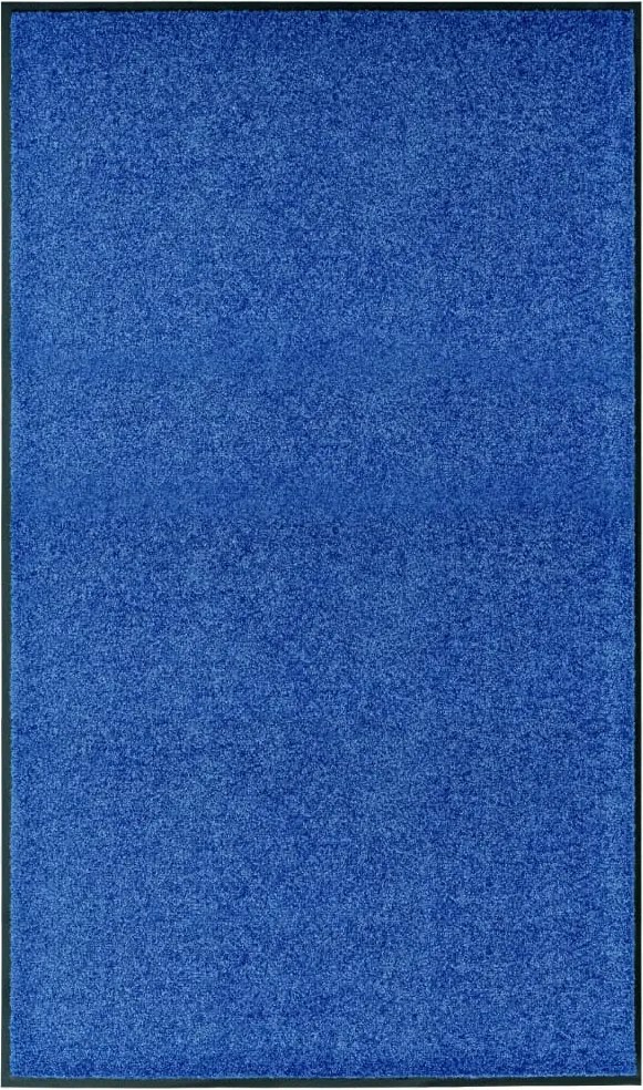 vidaXL Covoraș de ușă lavabil albastru 90x150 cm