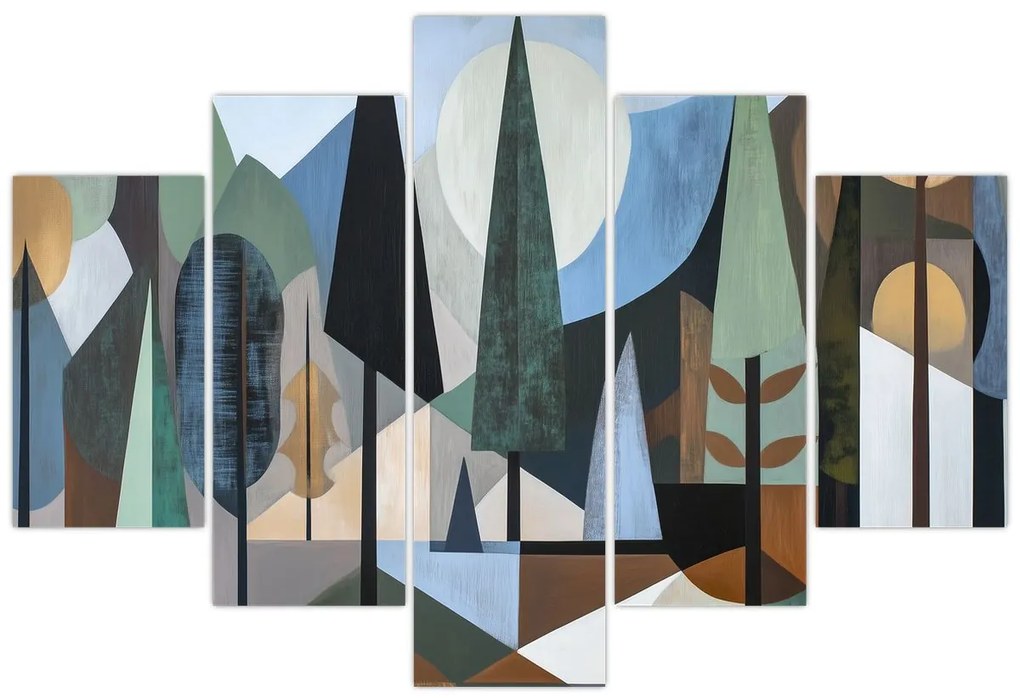 Tablou - Abstracție geometrică naturală II. (150x105 cm)