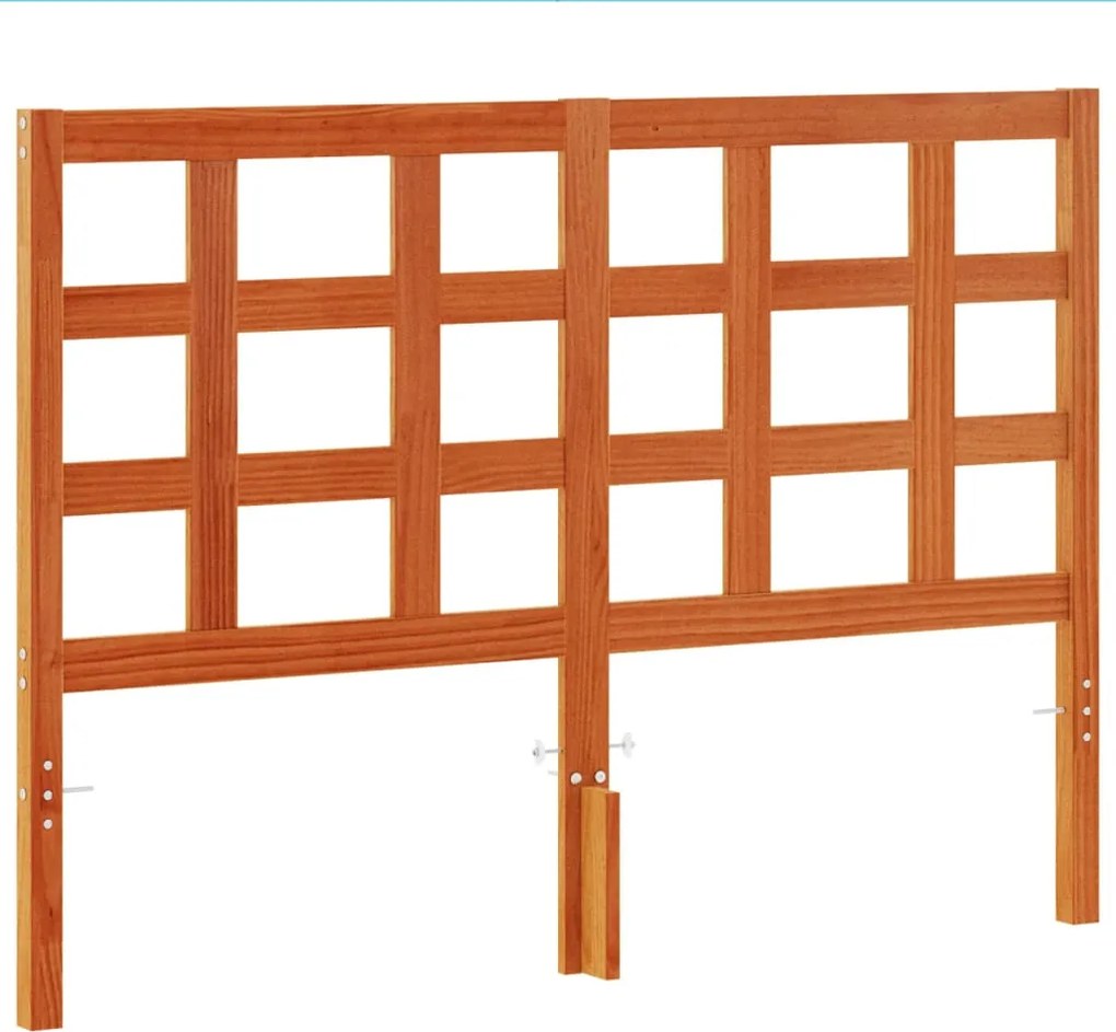 vidaXL Tăblie de pat, maro ceruit, 135 cm, lemn masiv de pin