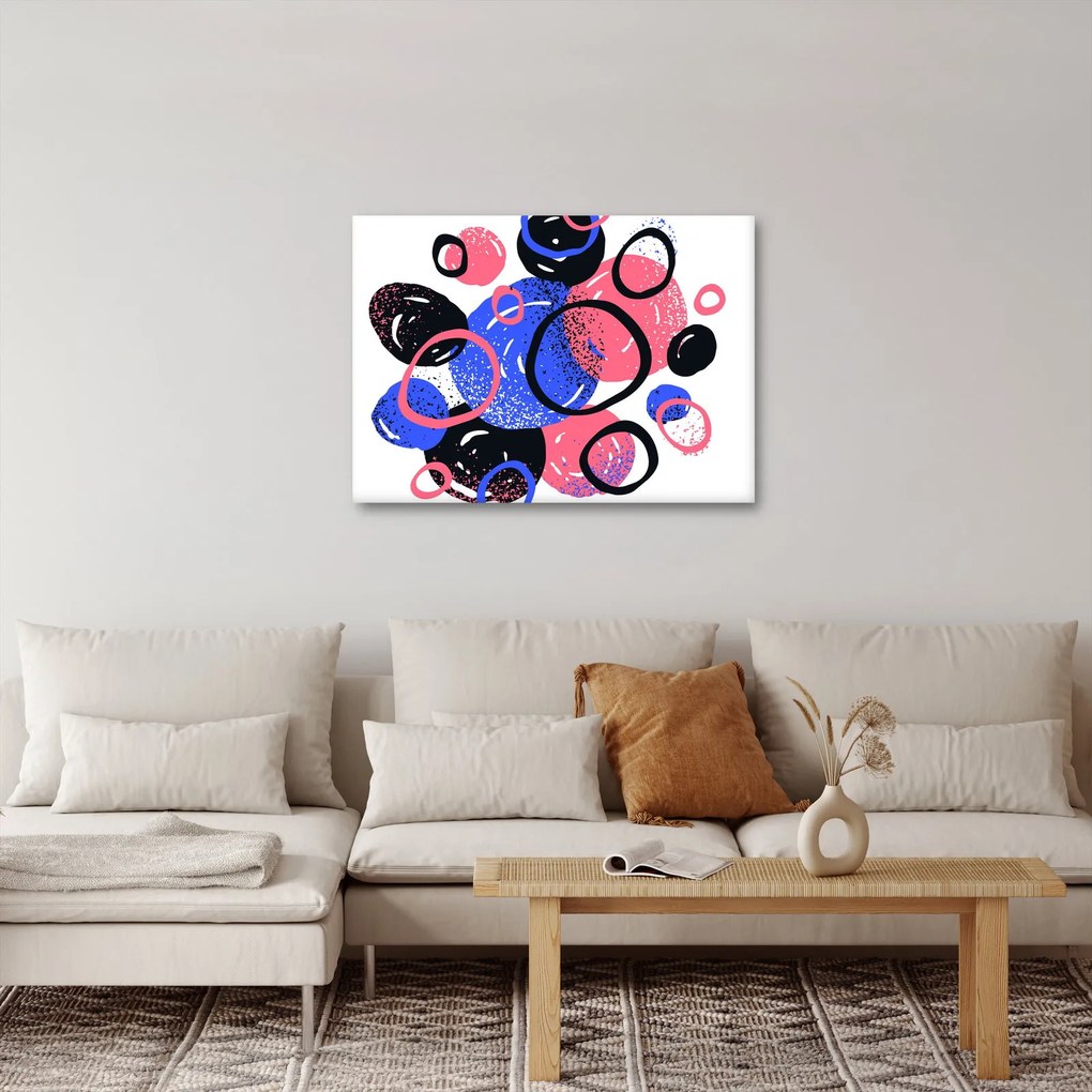 Tablou - Motiv cercuri în culori vii (70x50 cm)