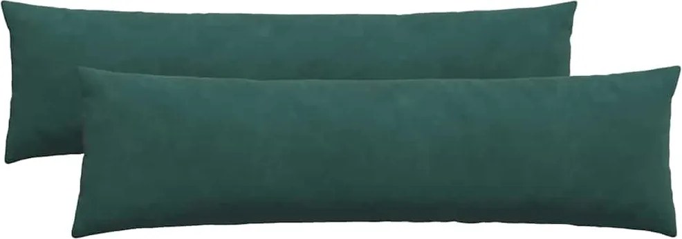 vidaXL Perne pentru canapea 2 pcs Verde închis 145 x 40 cm