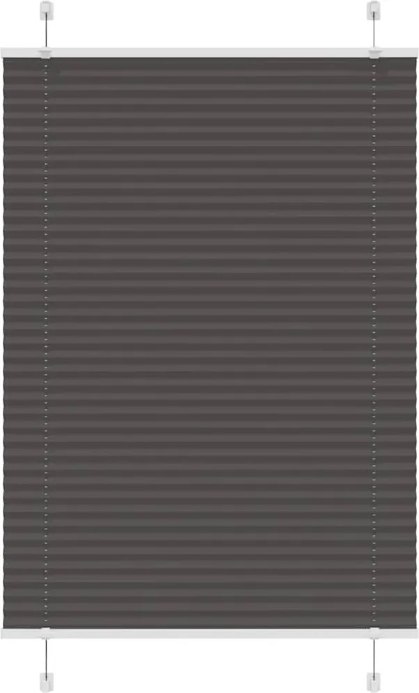 vidaXL Jaluzea plisată negru 95x150 cm Lățime țesătură 94,4cm poliester