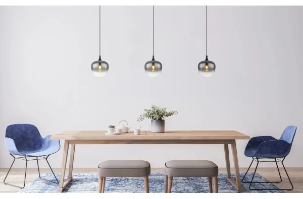 Lustră pe cablu Globo 15548H MAXY 1xE27/40W/230V d. 24 cm negru