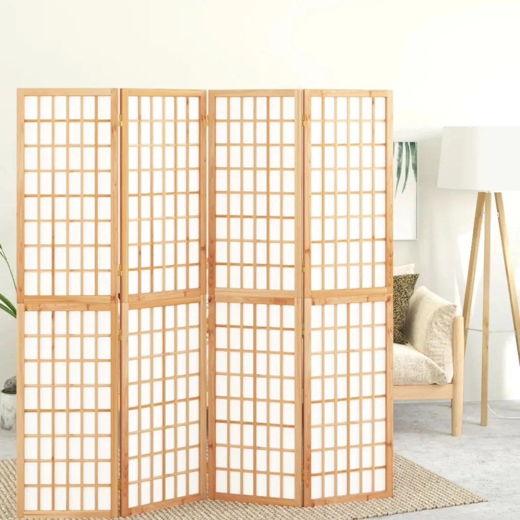 352084 vidaXL Paravan pliabil de cameră, 4 panouri, 160x170 cm, stil japonez