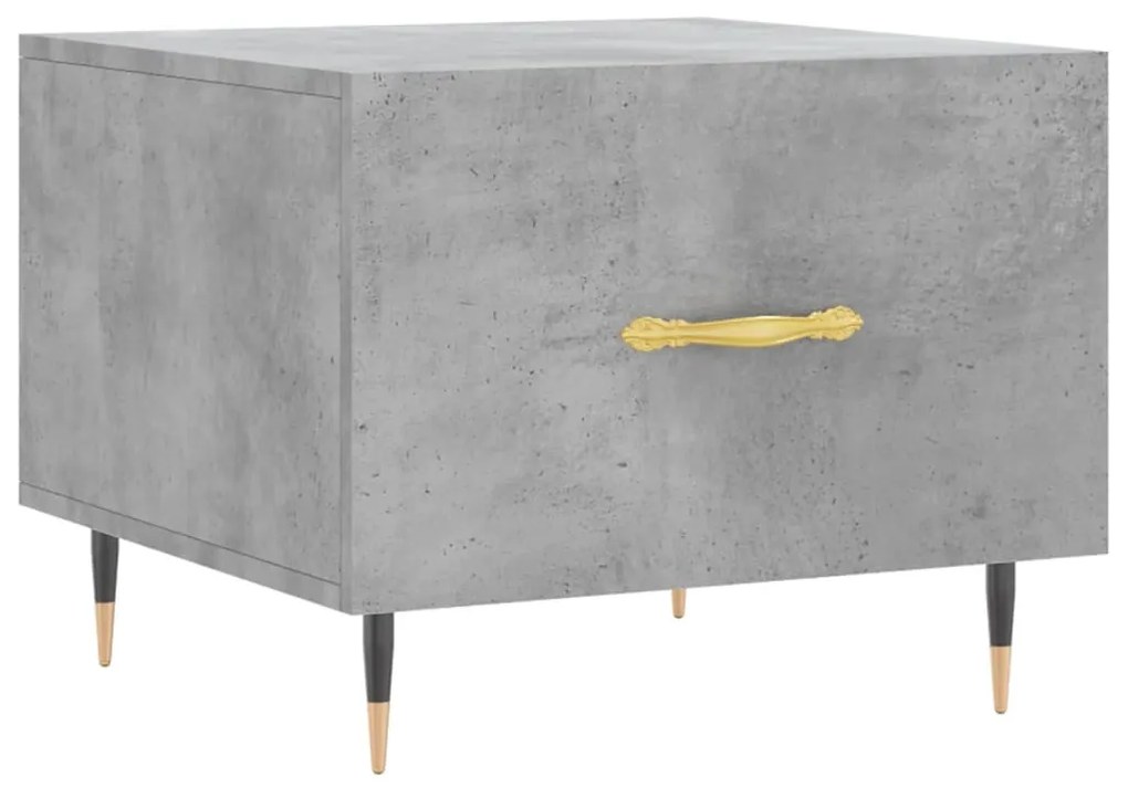 vidaXL Măsuță de cafea, gri beton, 50x50x40 cm, lemn compozit