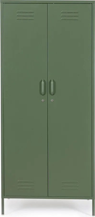 Dulap verde închis din metal cu încuietoare 80x185x50 cm Cambridge – Yes Everyday