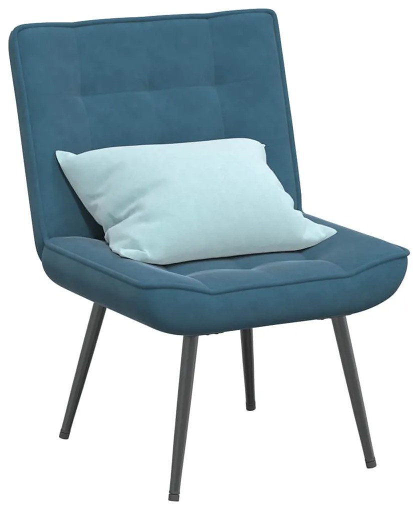 vidaXL Scaun de relaxare albastru 64x74x84 cm catifea