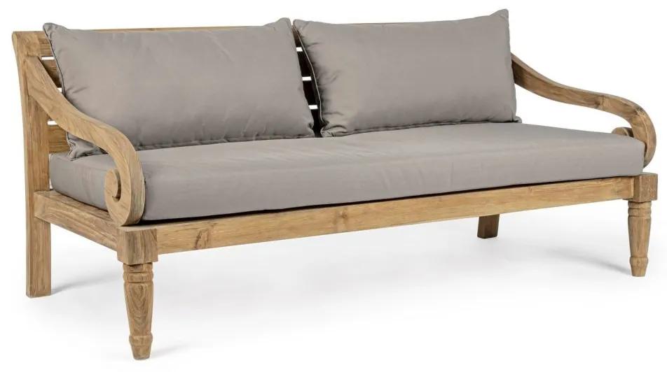 Canapea din lemn pentru exterior KARUBA gri