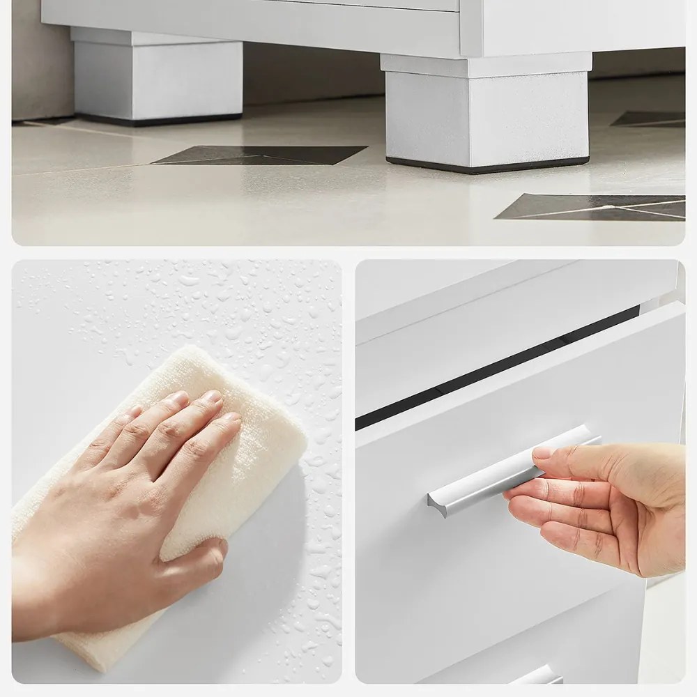 Dulap pentru chiuvetă IVY, 30x70x64 cm, alb Vasagle