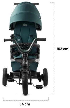 Tricicletă pentru copii 5v1 EASYTWIST roz/neagră KINDERKRAFT