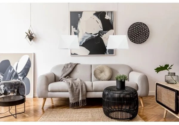 Lustră pe cablu DIAMENT 2xE27/60W/230V alb