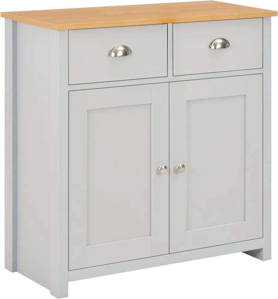 vidaXL Servantă, gri, 79 x 35 x 81 cm