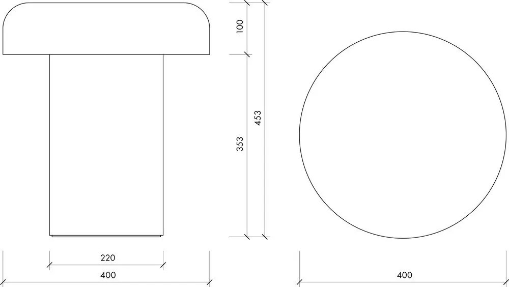 Măsuță auxiliară rotundă din oțel ø 40 cm Miko – noo.ma
