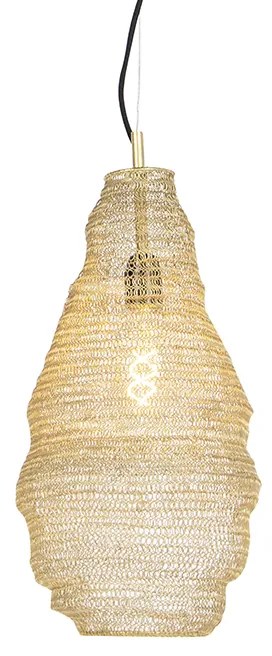 Lampă suspendată orientală aurie - Nidum Rombo