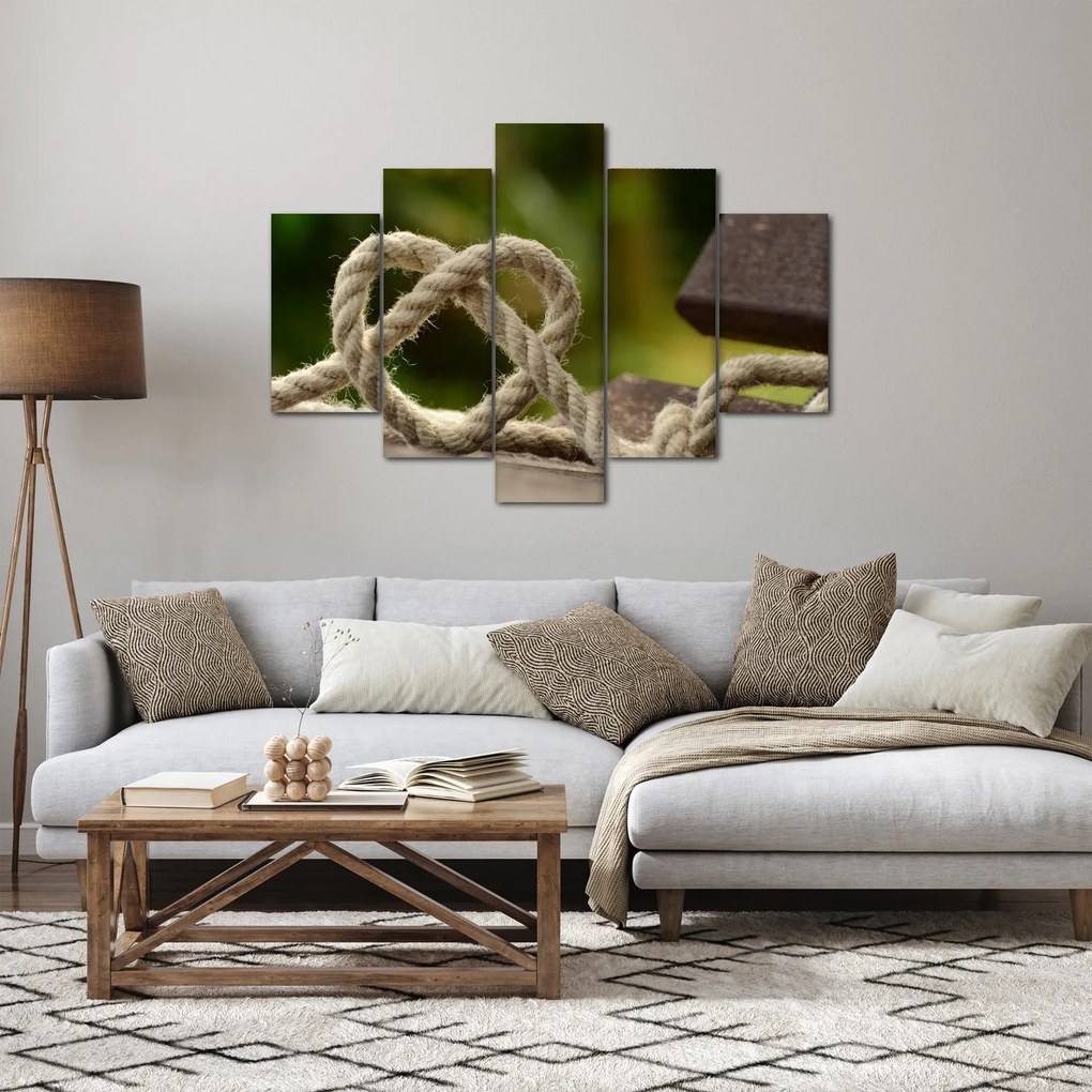 Tablou inima din frânghie (150x105 cm)