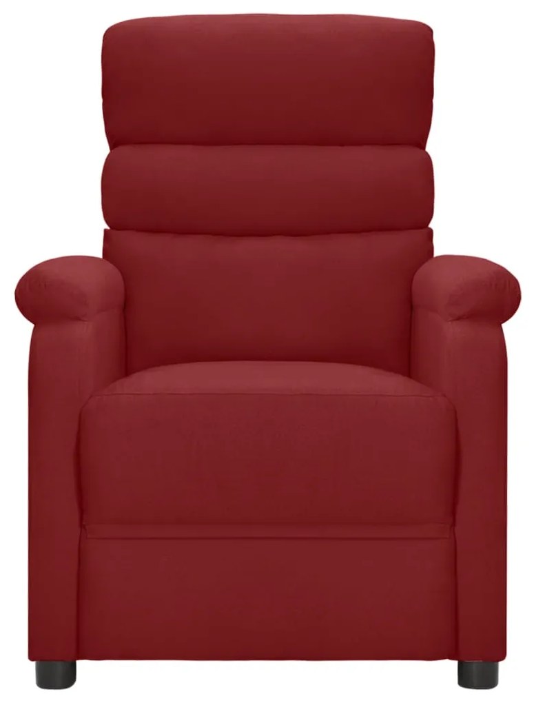 321219 vidaXL Fotoliu rabatabil, roșu vin, material textil