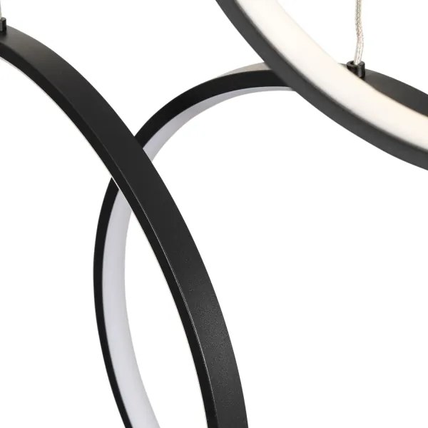 BRILAGI - Lustră LED pe cablu ECHO LED/80W/230V 4000K Ø 50 cm neagră