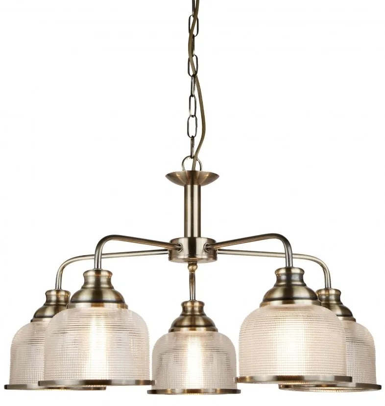 Lustra suspendata design clasic Bistro II 5L alama antique 1685-5AB SRT
