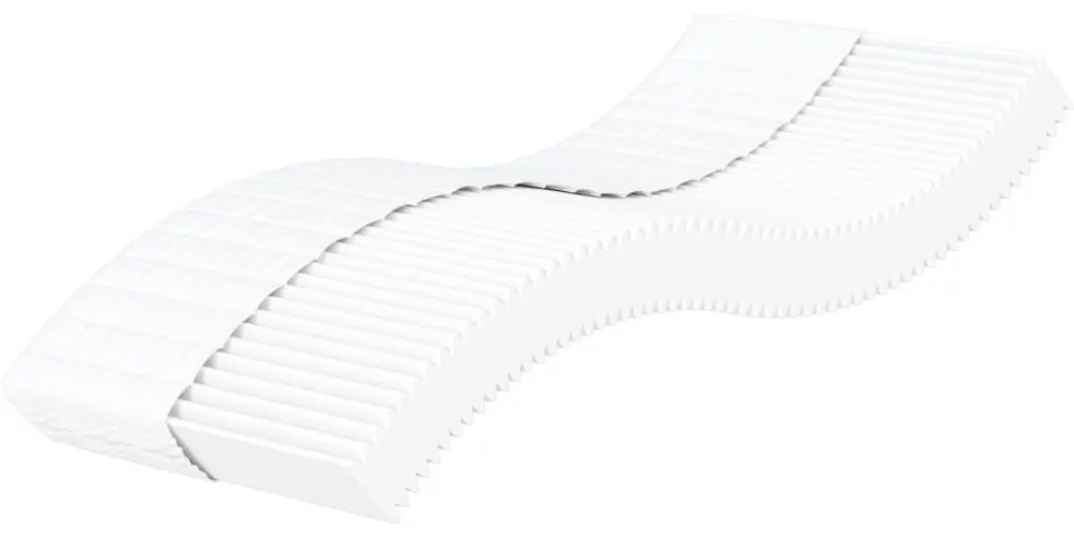 vidaXL Saltea din spumă, alb, 90x220 cm, duritate H2 H3