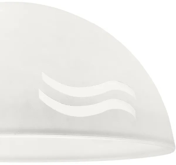 Abajur de rezervă din sticlă SFERA E27 140x300 mm alb