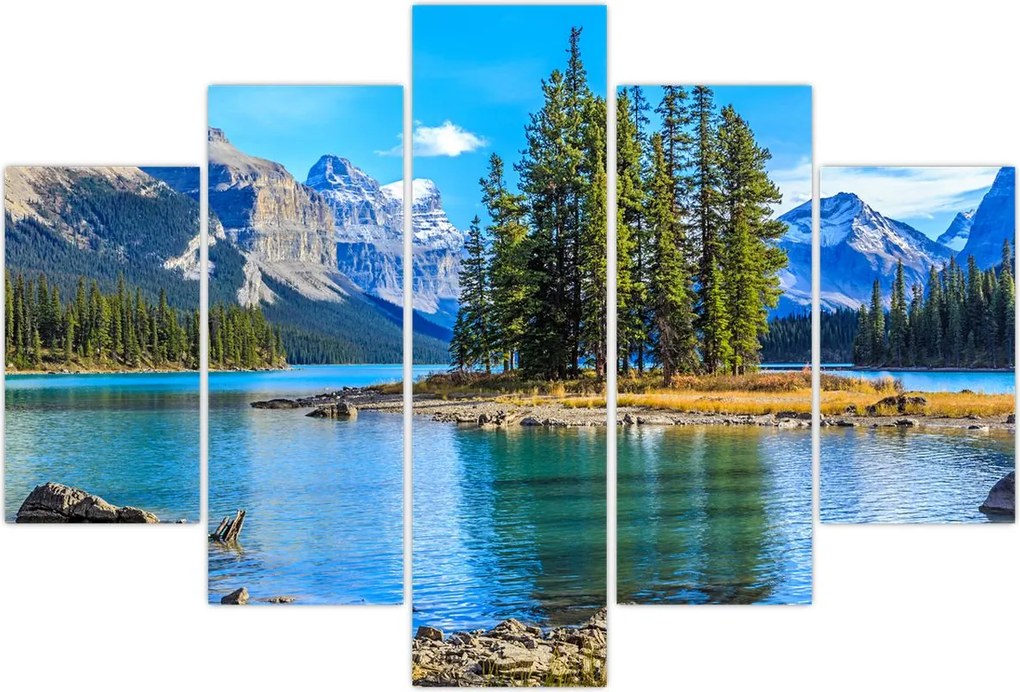 Tablou - Peisaj montan cu râu (150x105 cm)