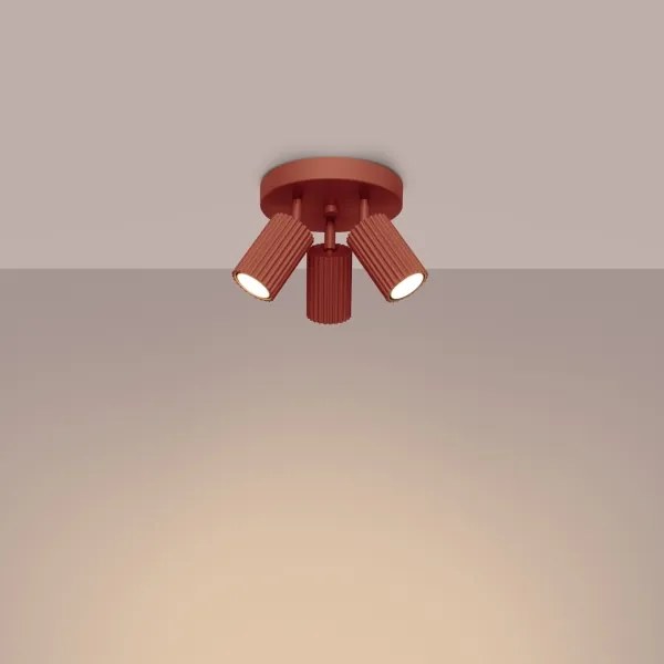 Spot Sollux SL.1639 KARBON 3xGU10/10W/230V roșu