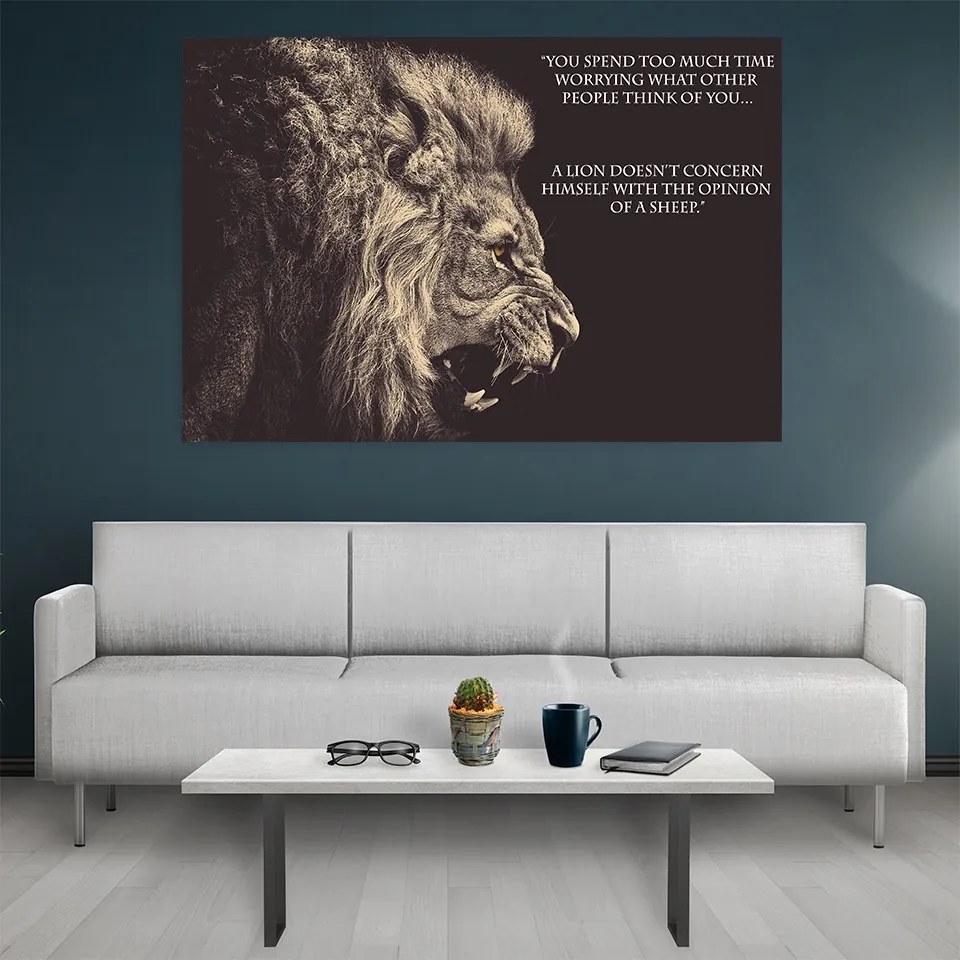 Tablou canvas Motivational Lion - 60x40 cm 60x40 cm