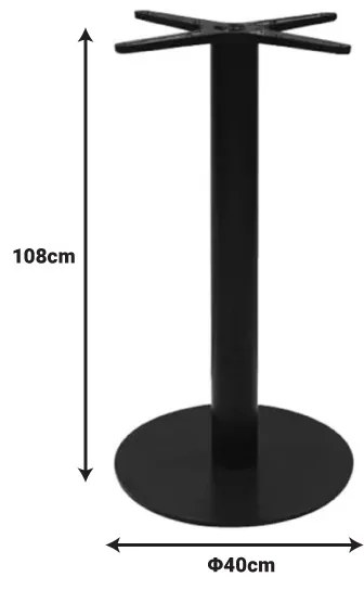 Suport blat masa Stada Pako World Negru 40x40x108 cm