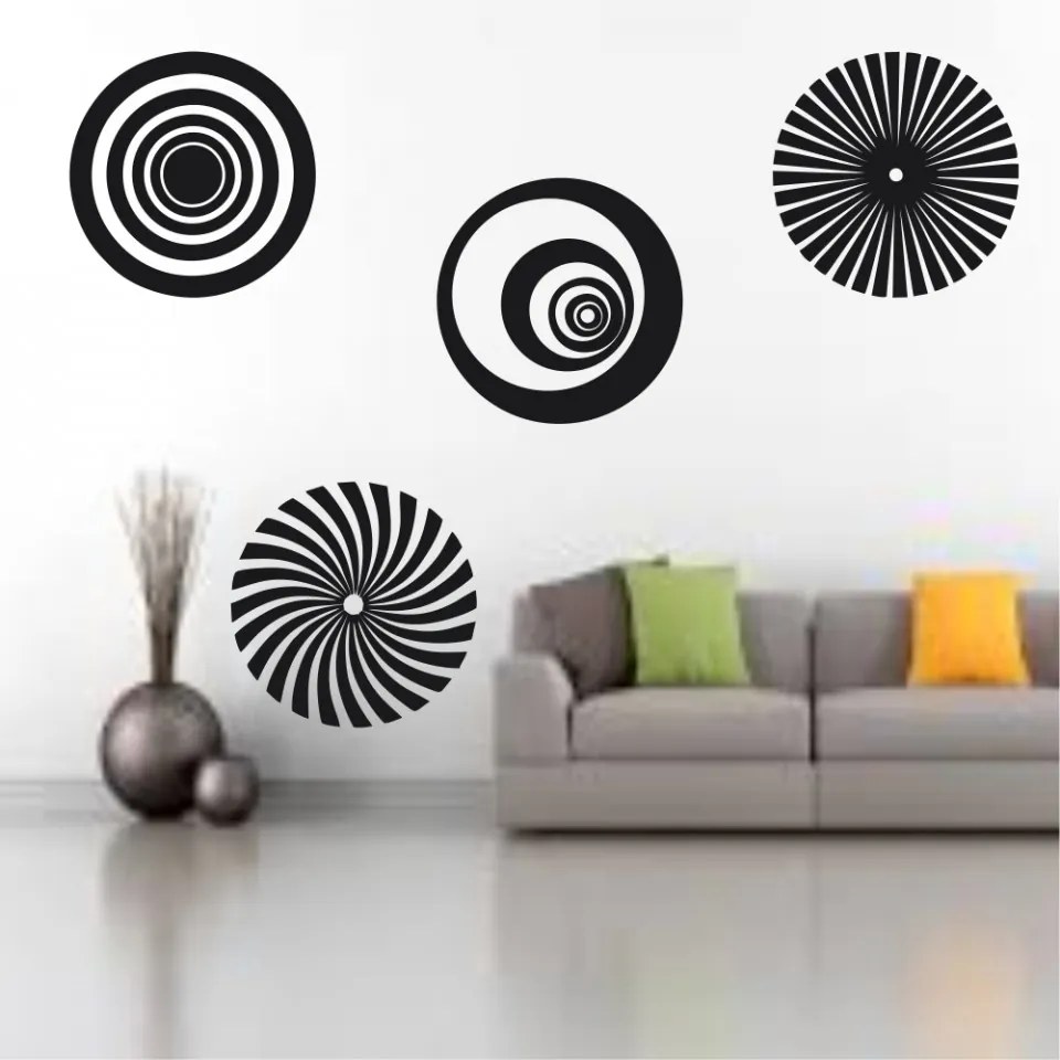 Sticker perete Optical Illusion Circles