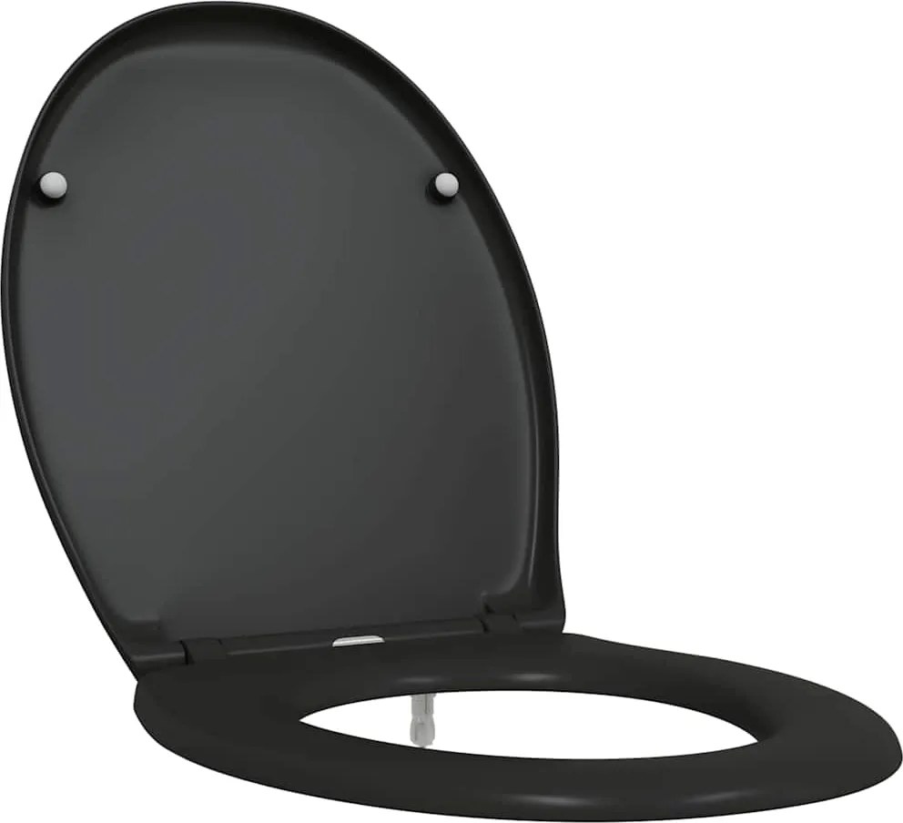 vidaXL Capacul de toaletă Negru 47 x 37 x 4 cm Duroplast