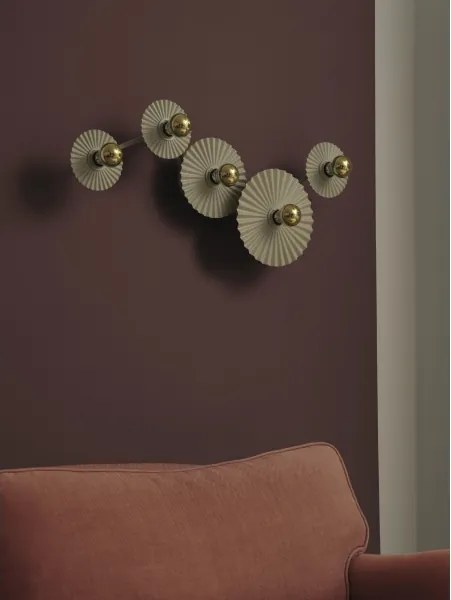 Osram - Aplica de perete PLISSEE 5xE27/15W/230V crem