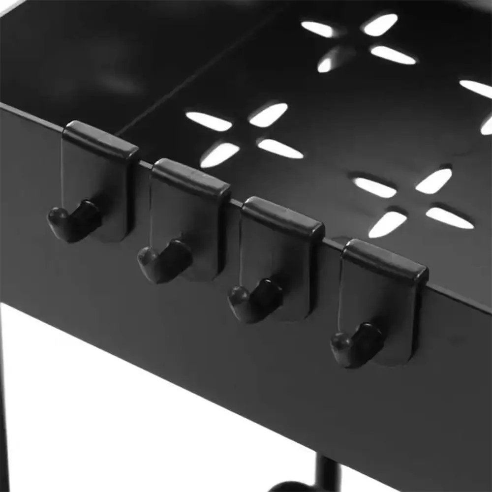 Suport de organizare pe 2 niveluri, sub chiuveta, 2 buc, negru