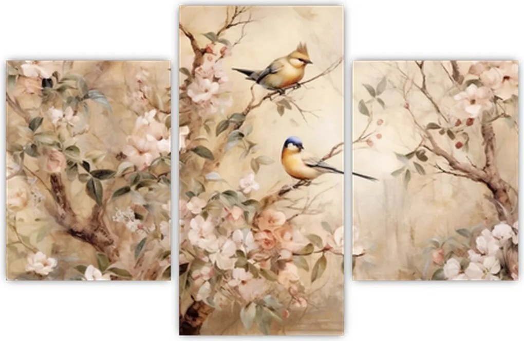 Tablou - Pictură de păsări de epocă II. (90x60 cm)