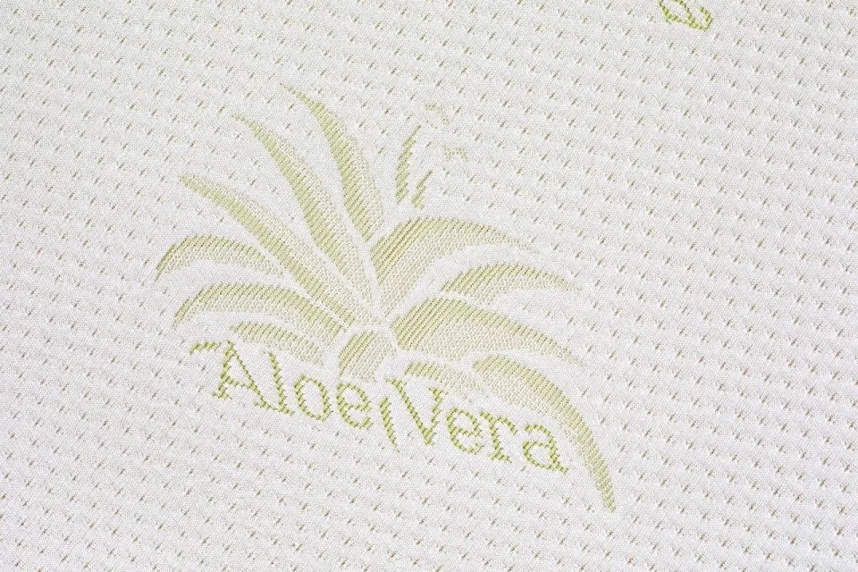 Topper saltea Aloe Vera Therapy Memory Arctic Gel 7 zone de confort, Green Future, 140x200 cm