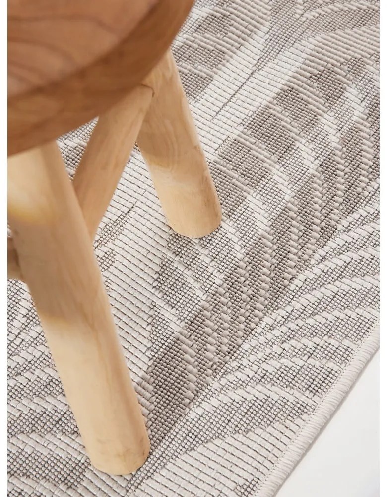 Covor tip traversă pentru interior și exterior gri/fildeș 80x250 cm Duet Liora – NORTHRUGS