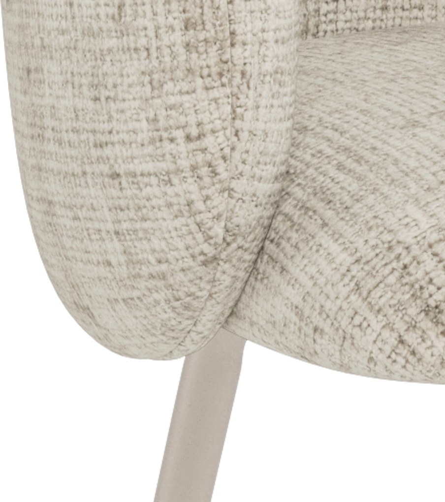 MAZZONI EXPORT CLARA Bej (țesătură Juto 4)/cadru bej-gri (cașmir) - SCAUN MODERN ADÂNC TAPIȚAT PENTRU SALON/LIVING/BIROU LOFT