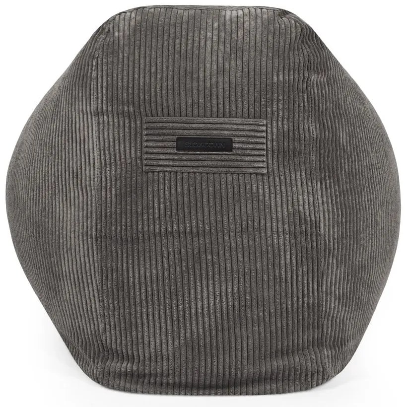 Fotoliu bean bag gri deschis cu tapițerie din catifea reiată Snug Long 140 – SLOWDOWN