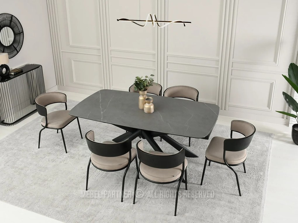 Scaun Marta K (bej + negru). Promo -11%. 1111147