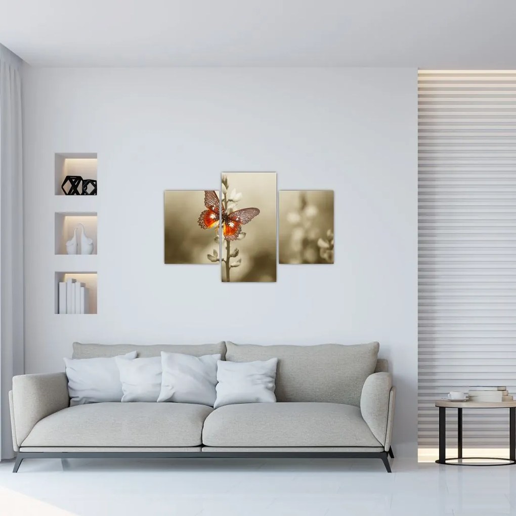 Tablou cu fluture (90x60 cm)