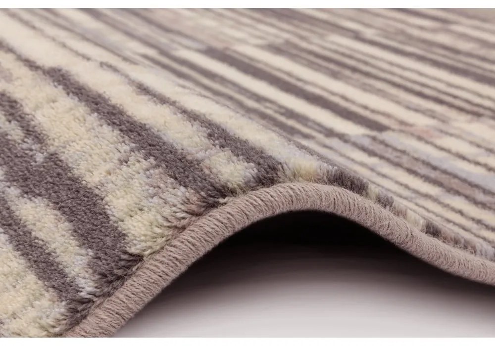 Covor gri din lână 200x300 cm Grids – Agnella