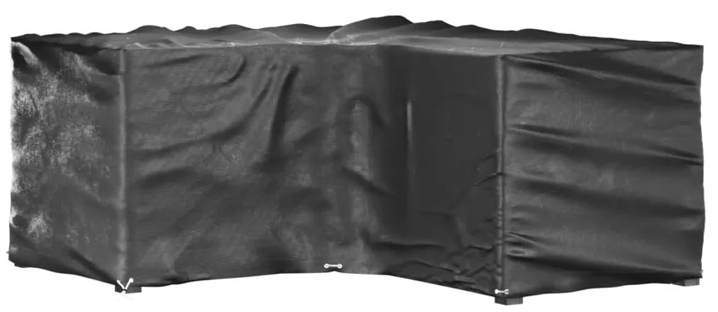 3155369 vidaXL Huse mobilier de grădină în formă de L 12 ocheți, 185x185x90 cm