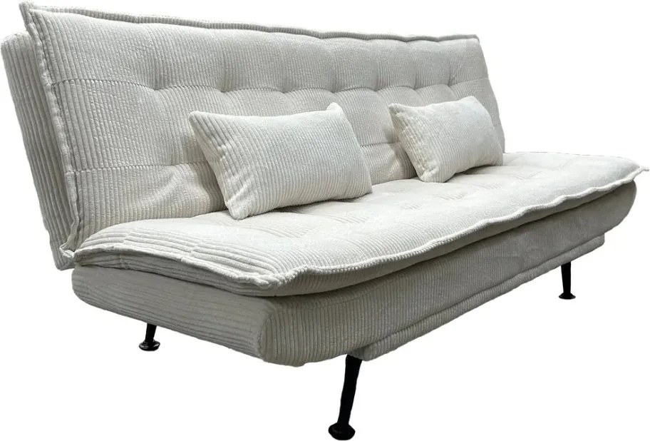 Canapea extensibila, Catifea Raiata Bej JAZZ 195cm