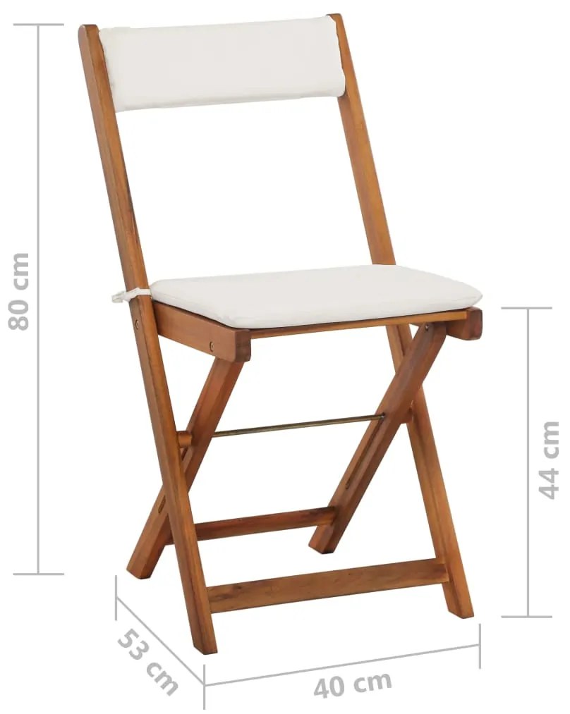 Set mobilier de gradina pliabil Culoare crem, CHINO