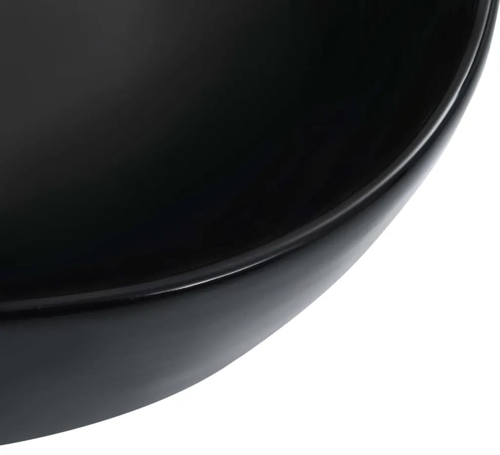 Chiuveta de baie, negru, 45,5 x 32 x 13 cm, ceramica Negru